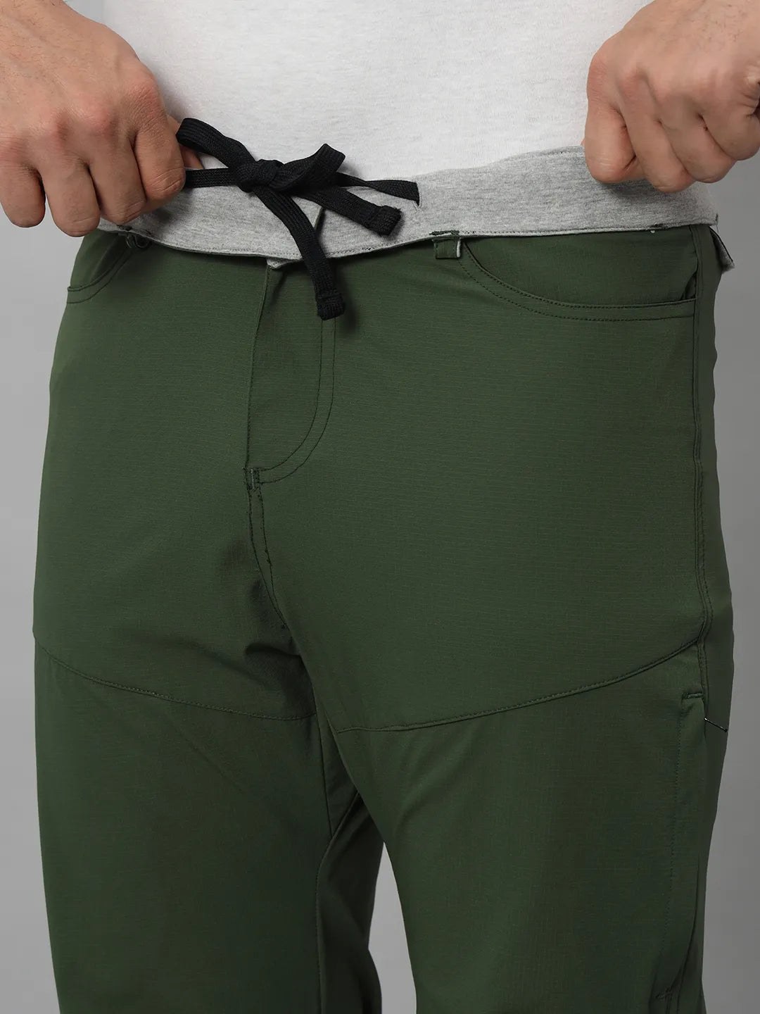 Green Color Nomadic Pant Upper Elastic - Reccy