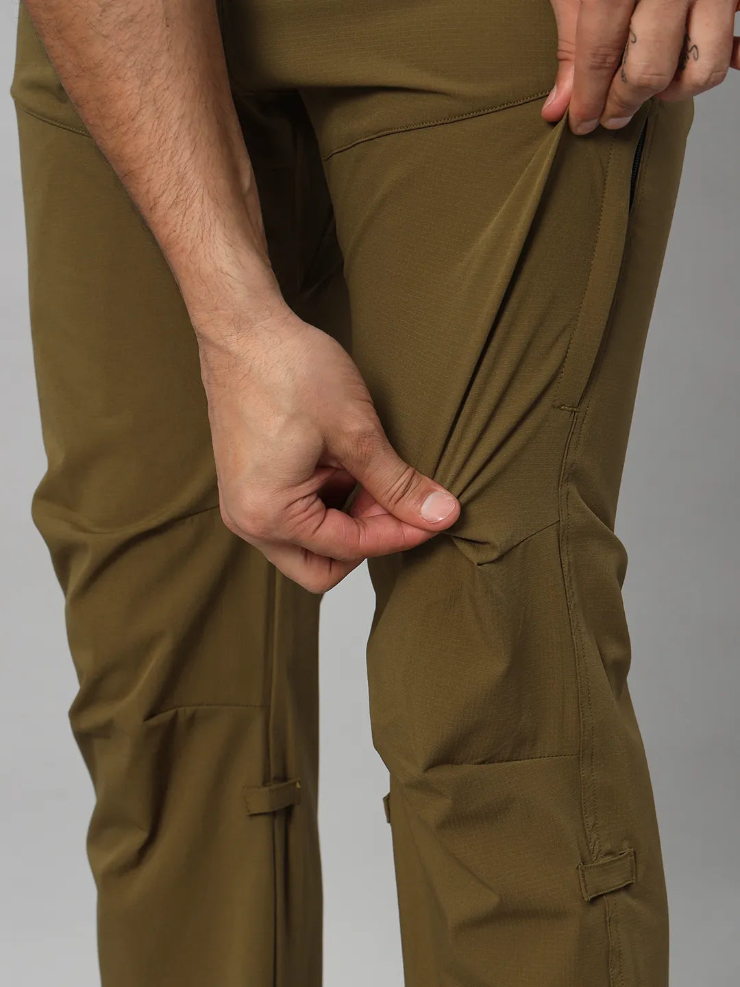 Olive Color Nomadic Pant Left Upper Side- Reccy