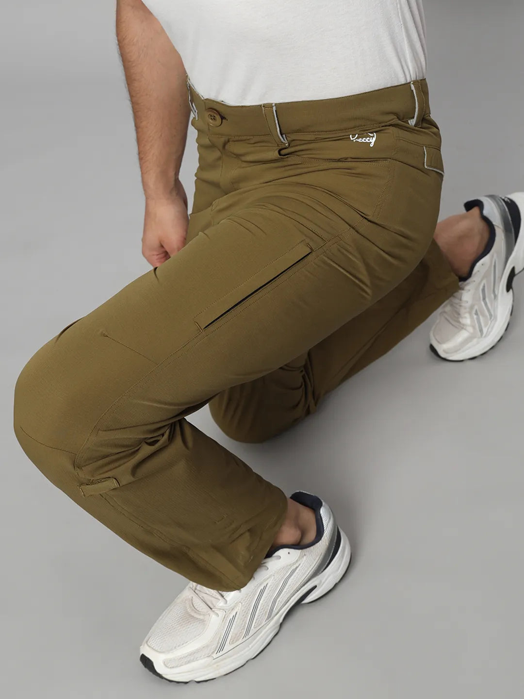 Olive Color Nomadic Pant Left Leg Fold - Reccy