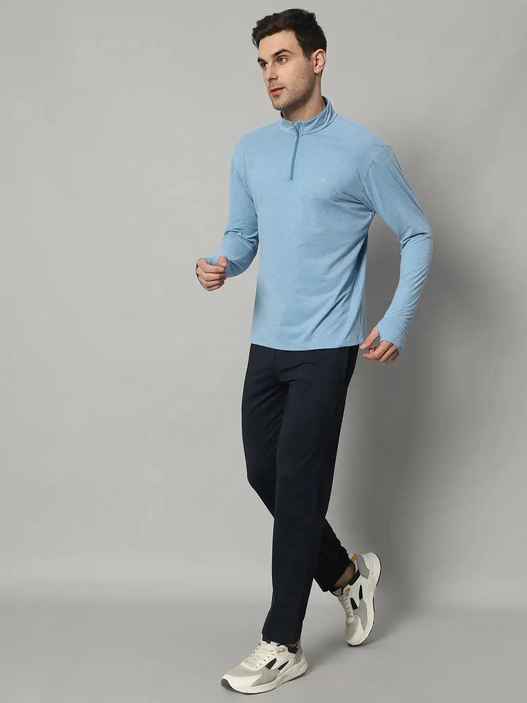 Men's Nomadic Full Sleeves T Shirt - Lichen Blue Reccy