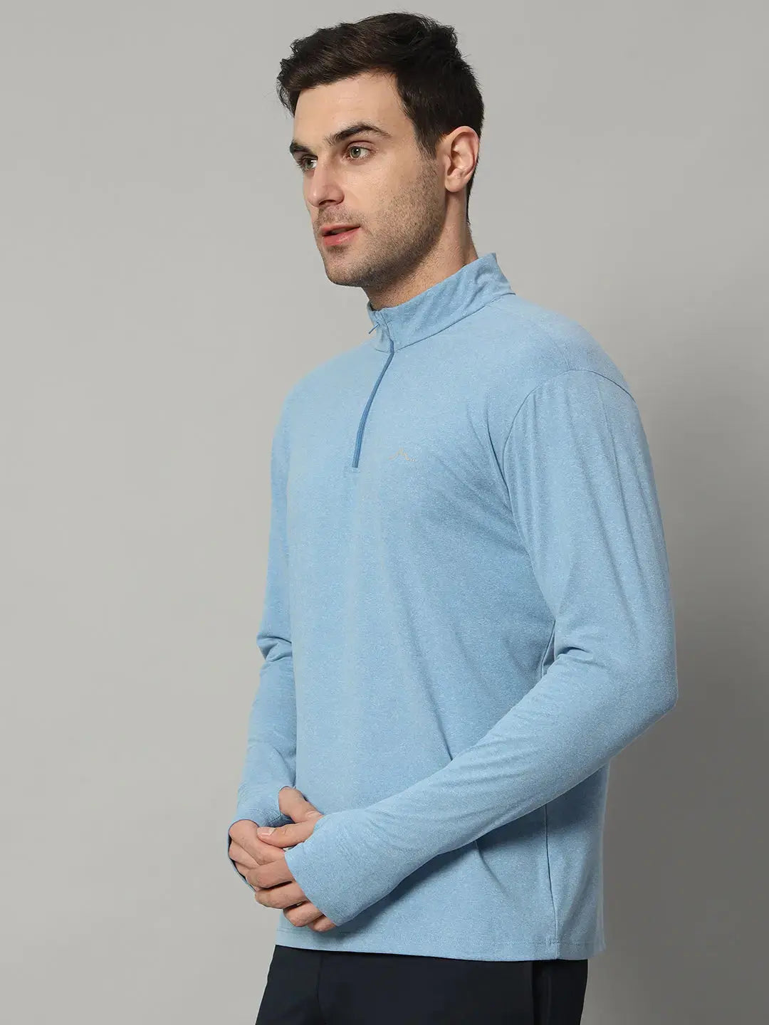 Men's Nomadic Full Sleeves T Shirt - Lichen Blue Reccy