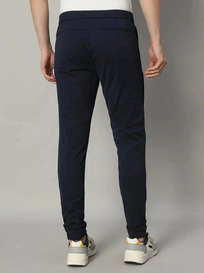 navy blue joggers for men back side -  reccy