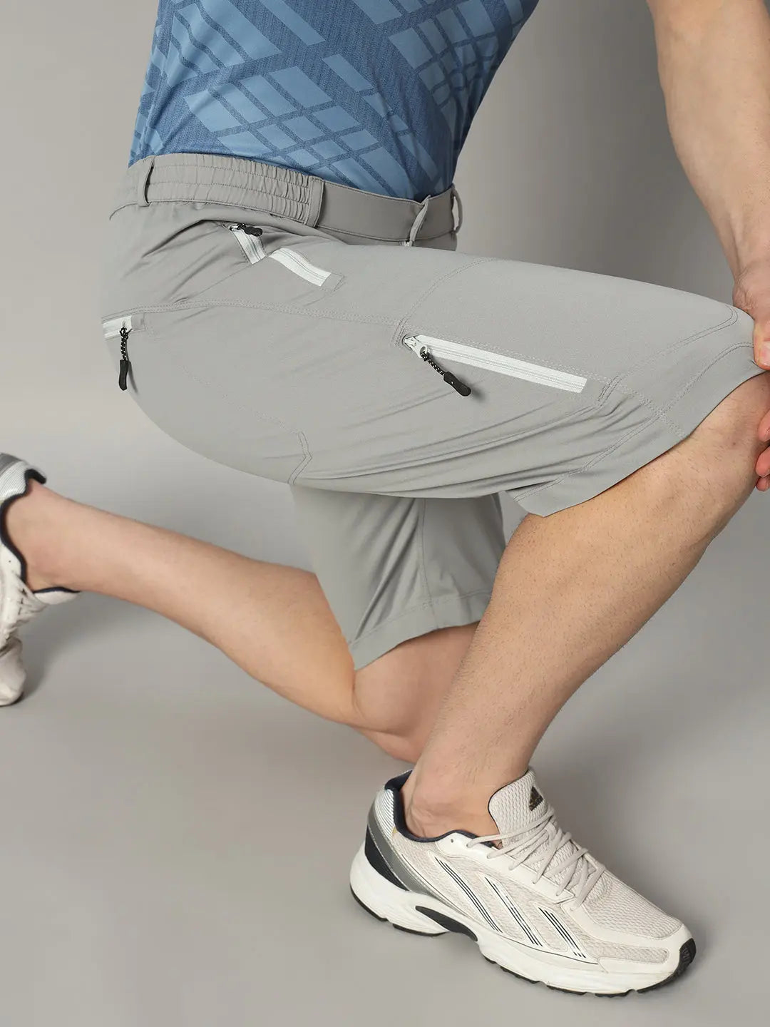 Grey Color Shorts for Men - Reccy