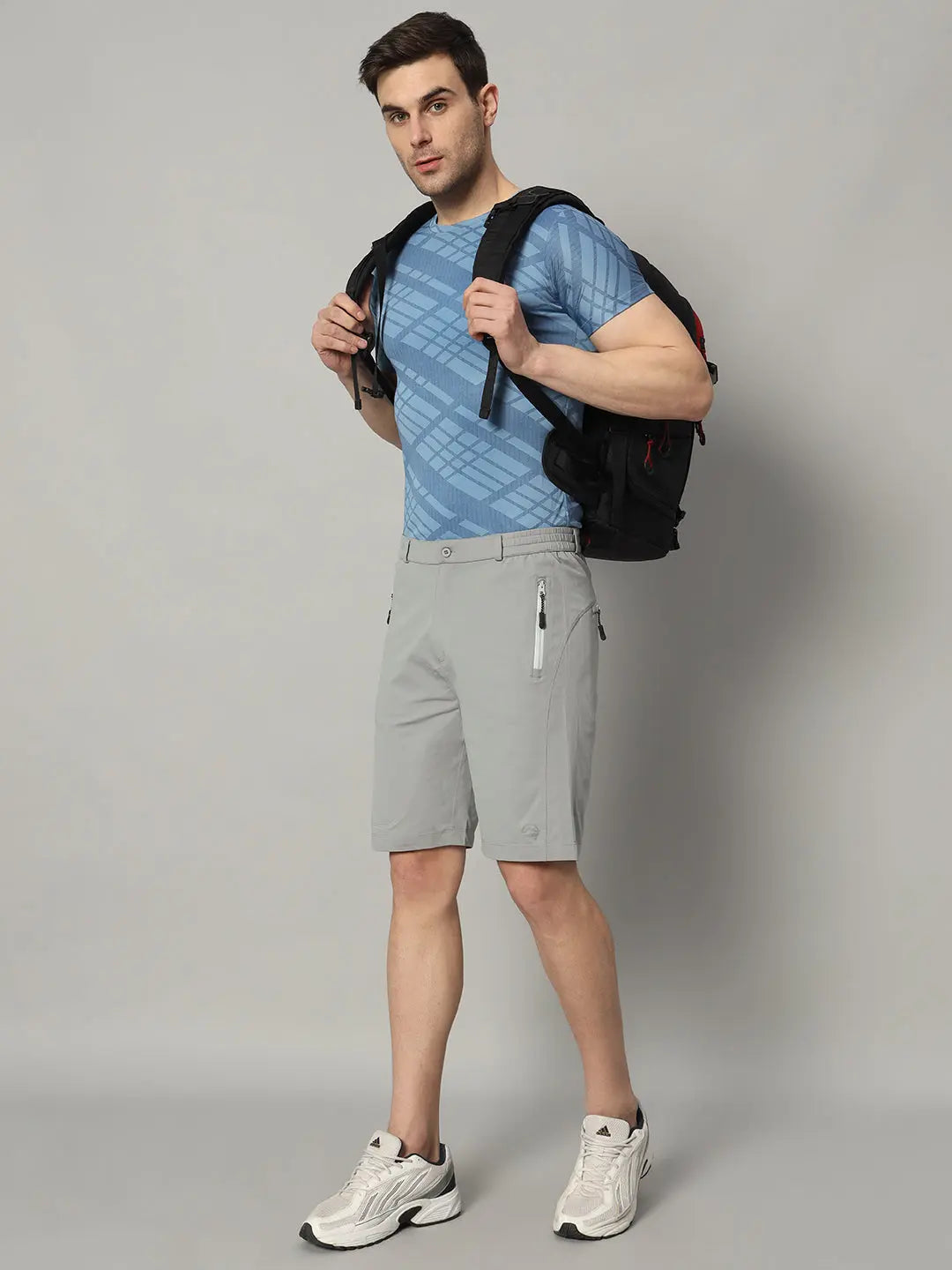 mens light grey shorts left side - Reccy