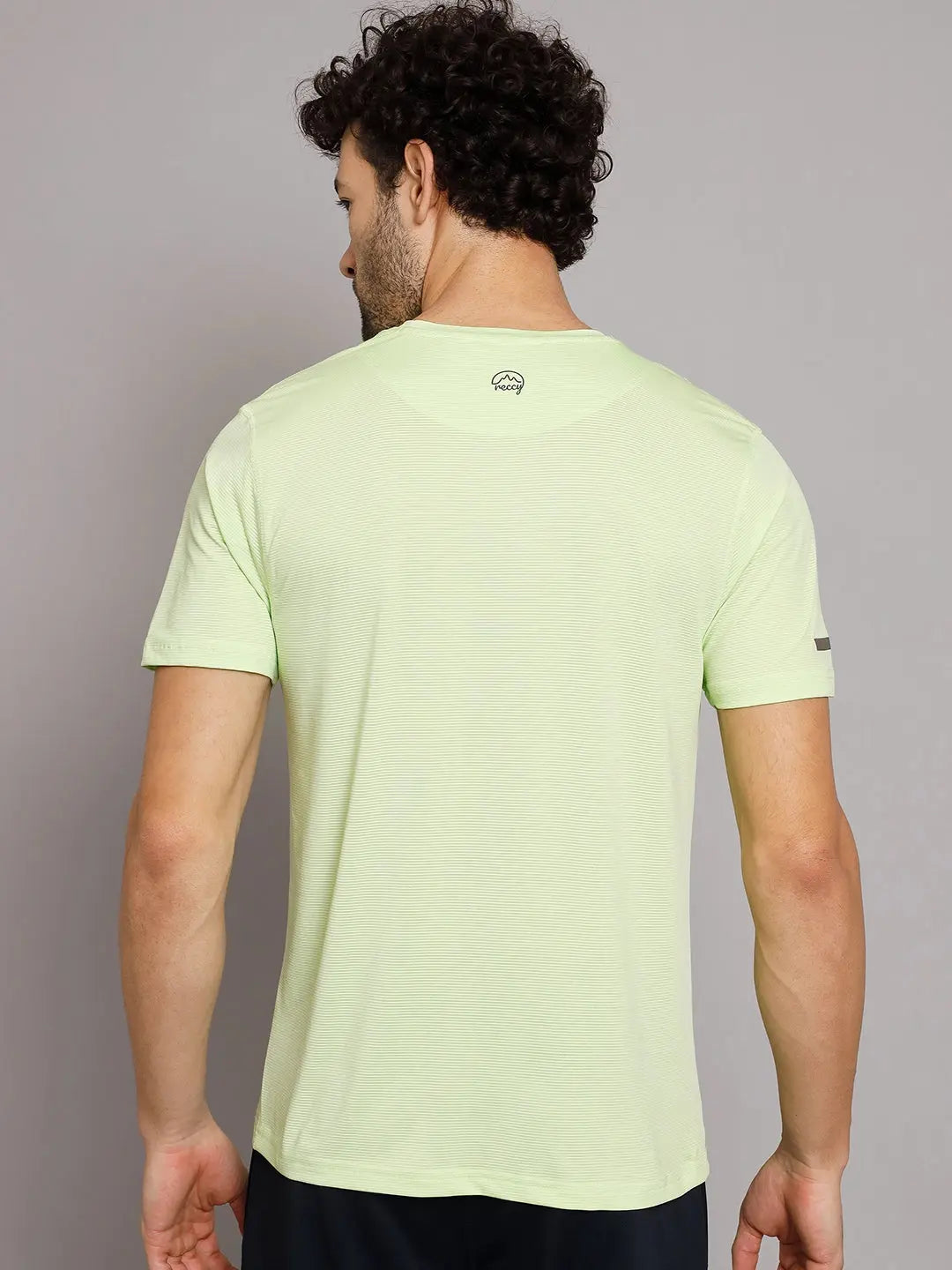 Lime Men's Ultralight Athletic T Shirt Back Side - Reccy