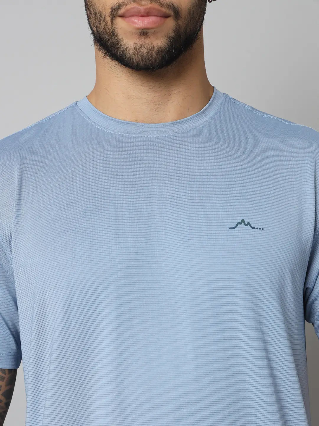 Dusk Blue Men's Ultralight Athletic T Shirt front Upper Side - Reccy