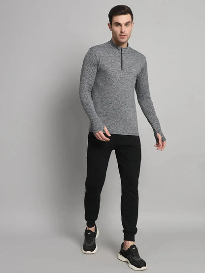 Men's Nomadic Full Sleeves T Shirt - Charcoal Gray Reccy