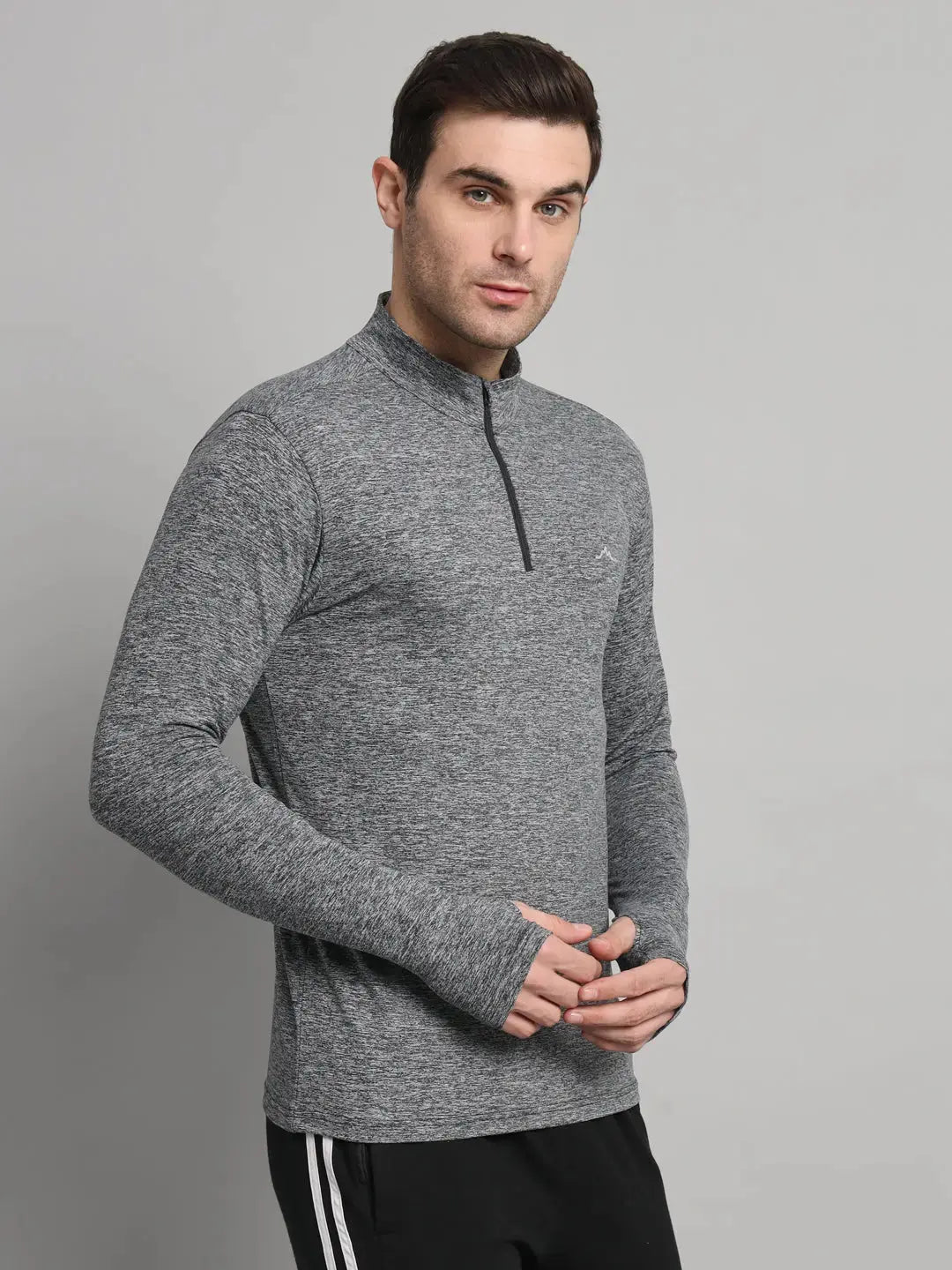 Full Sleeves Gray Color Tshirt for Men - Reccy