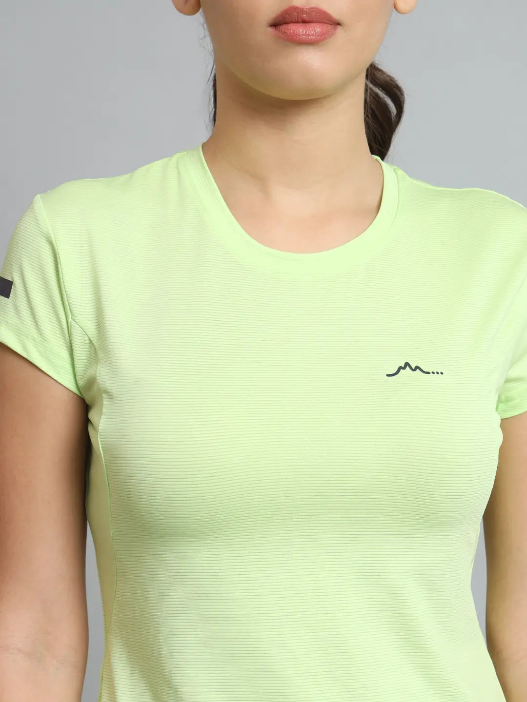 Upper Front Image of Lime Color Tshirt for Women - Reccy