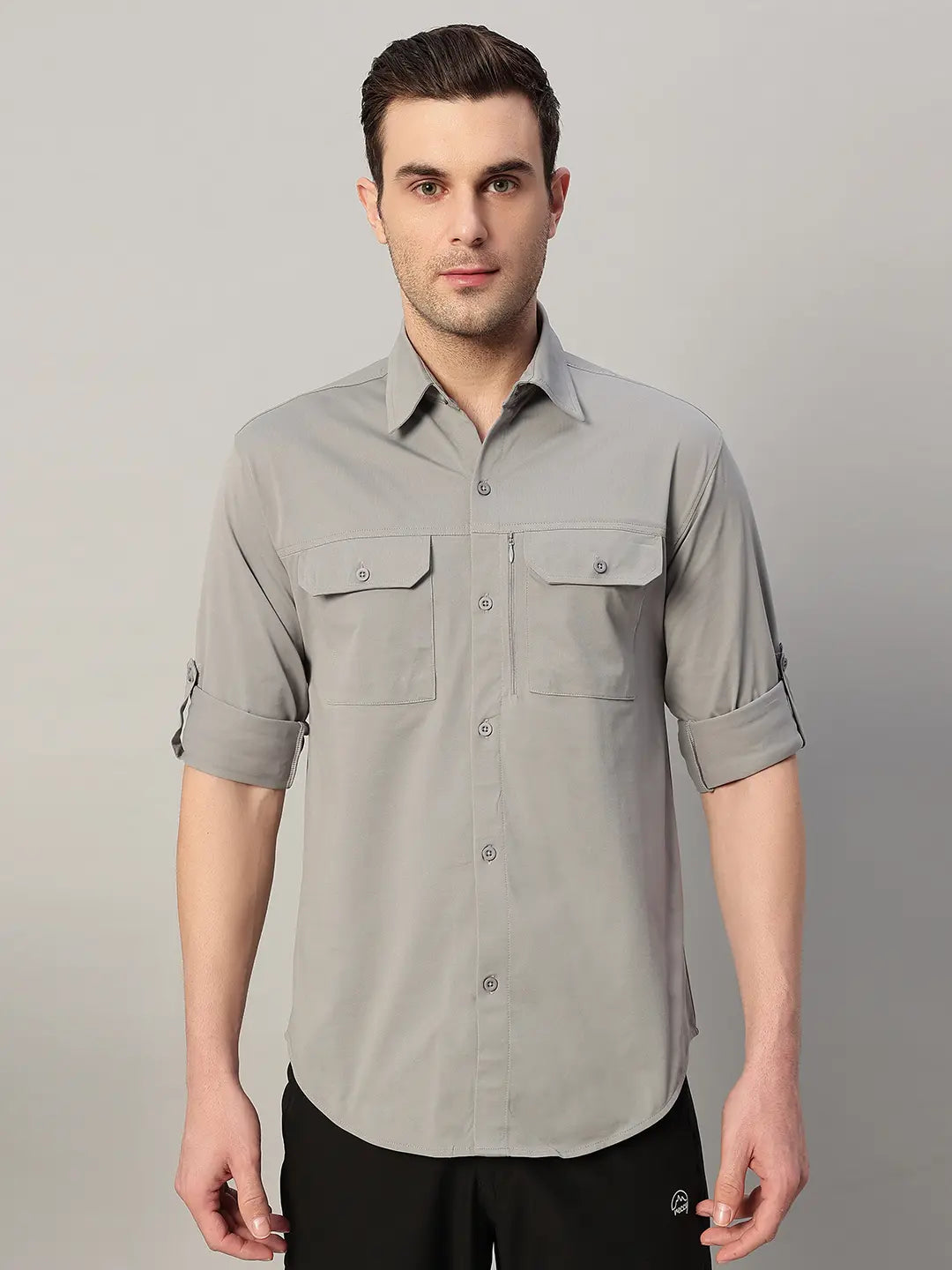 Light Grey Cargo Shirt for Trekking - Reccy