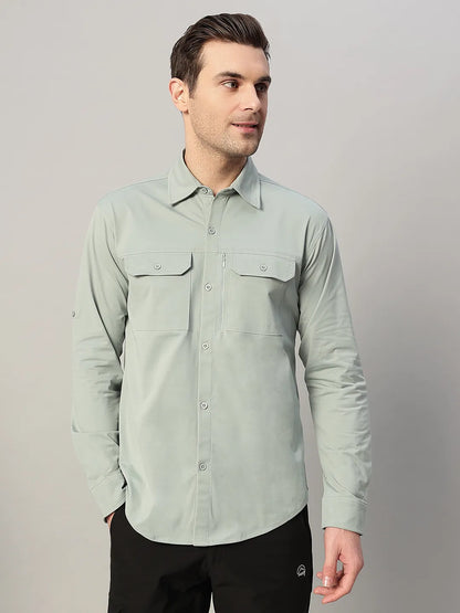 Sage Green Cargo Shirt for Men - Reccy