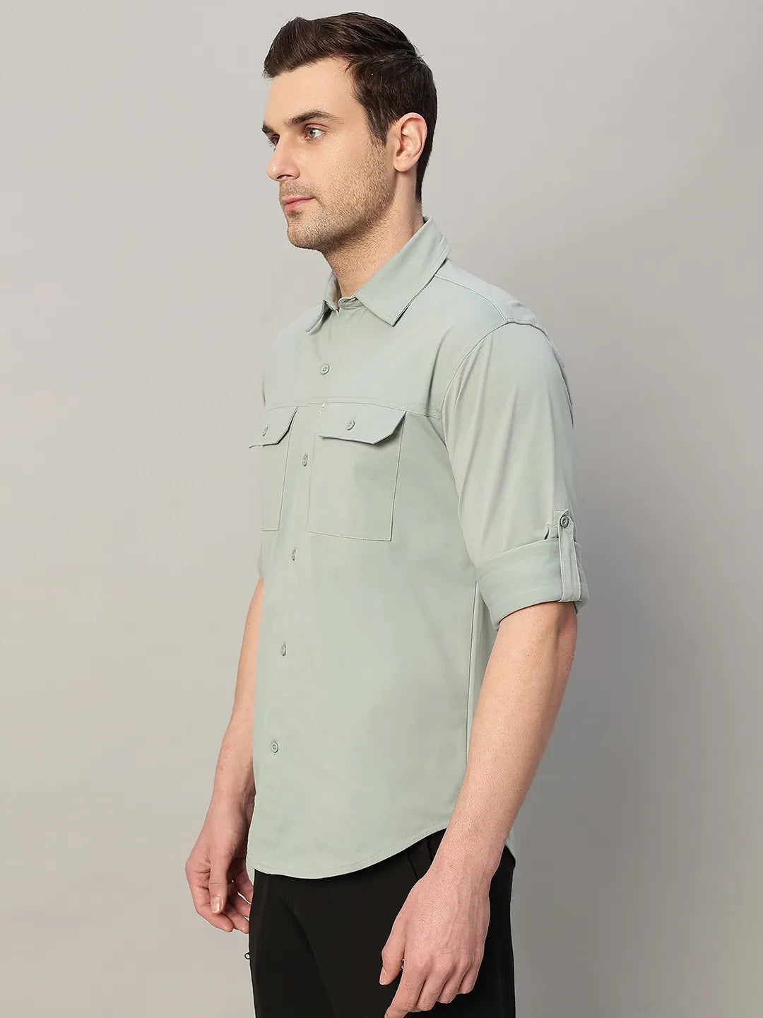 Sage Green Trekking Cargo Shirt for Men - Reccy