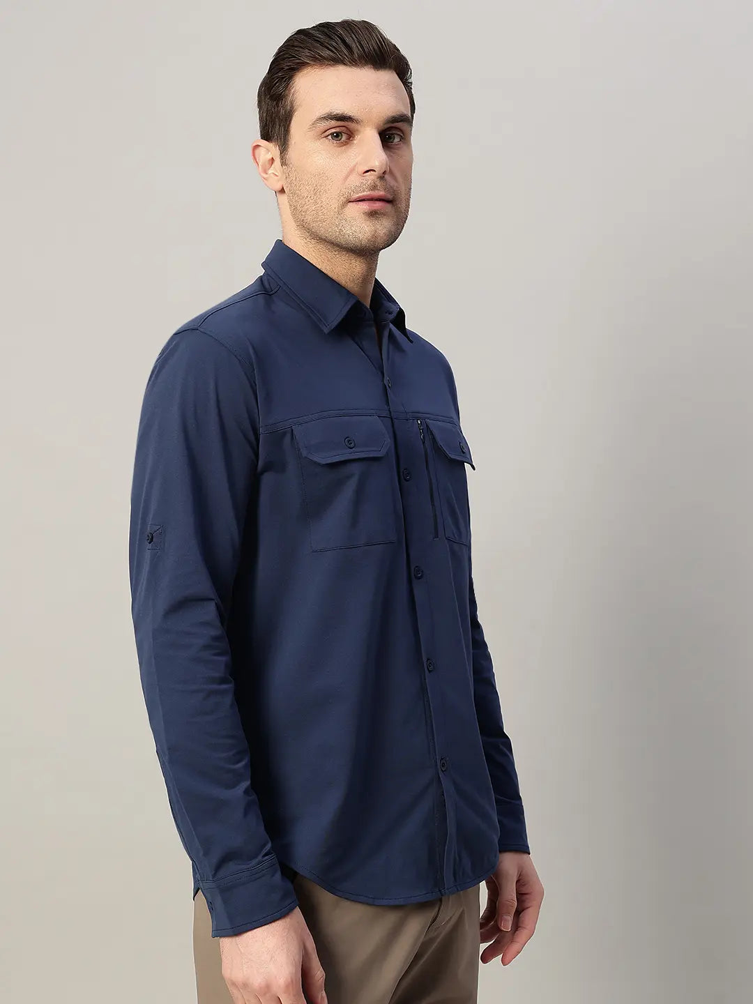 Navy Cargo Shirt for Trekking - Reccy