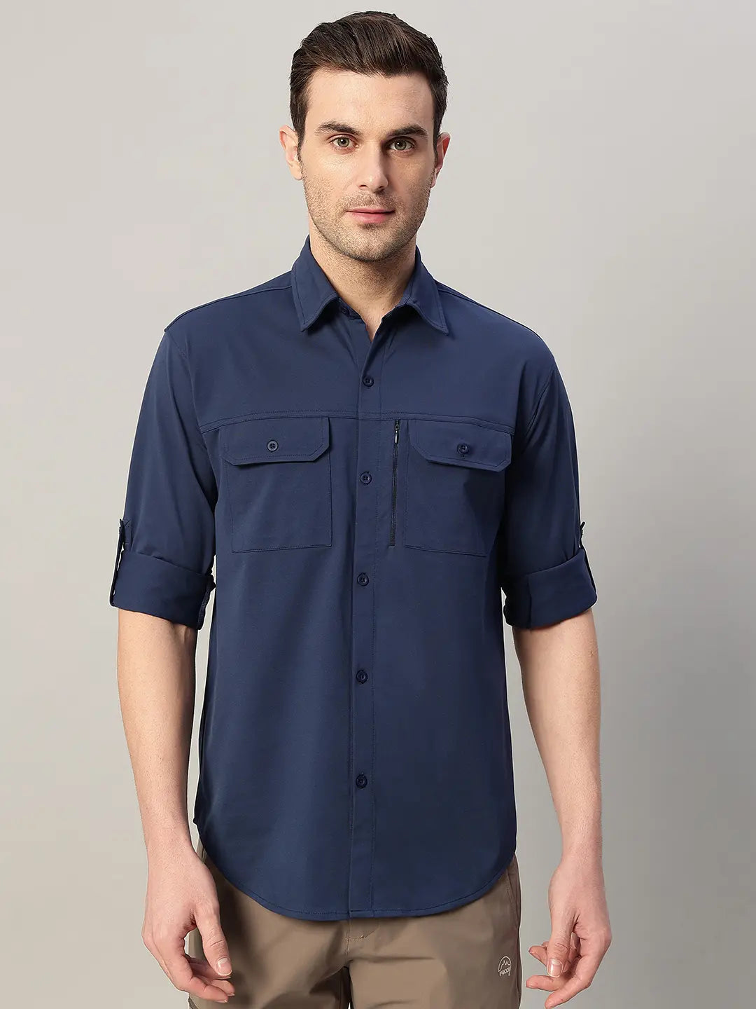 Navy Trekking Cargo Shirt for Men - Reccy