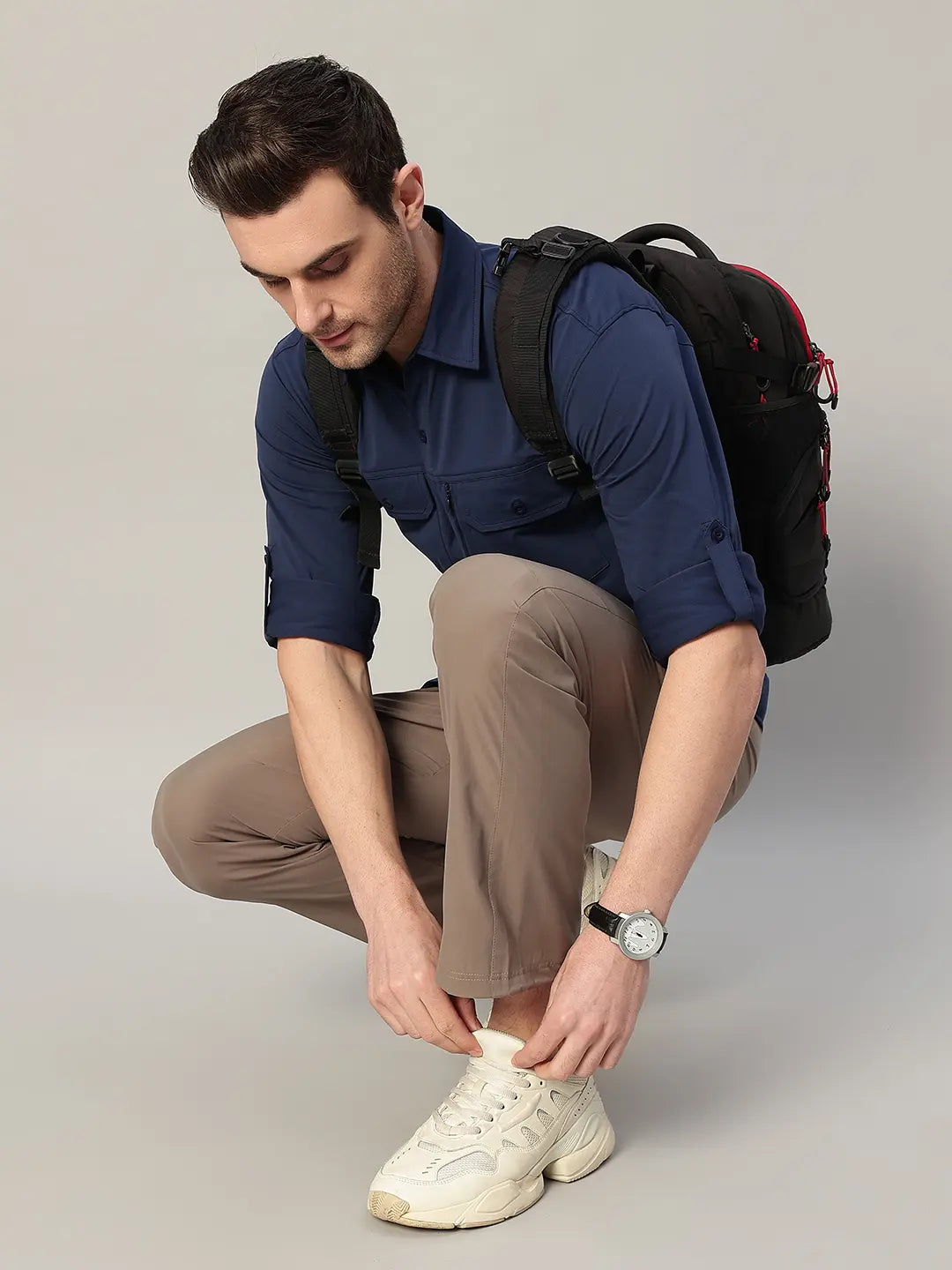 Navy Cargo Shirt for Trekking - Reccy