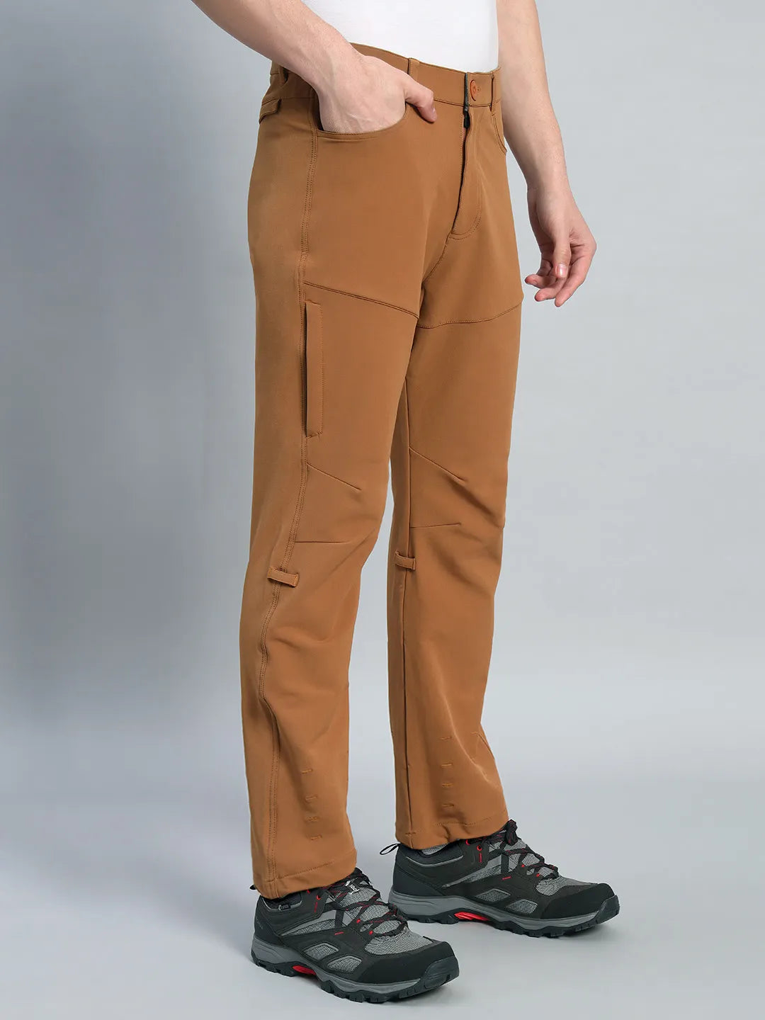 Trail Tan Warm Trekking and Hiking Pants | Right Side | Reccy