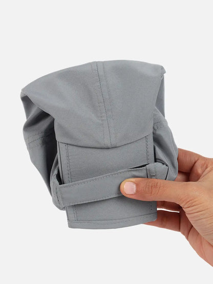 Gray Cap with Foldable brim makes it fit inside any pocket