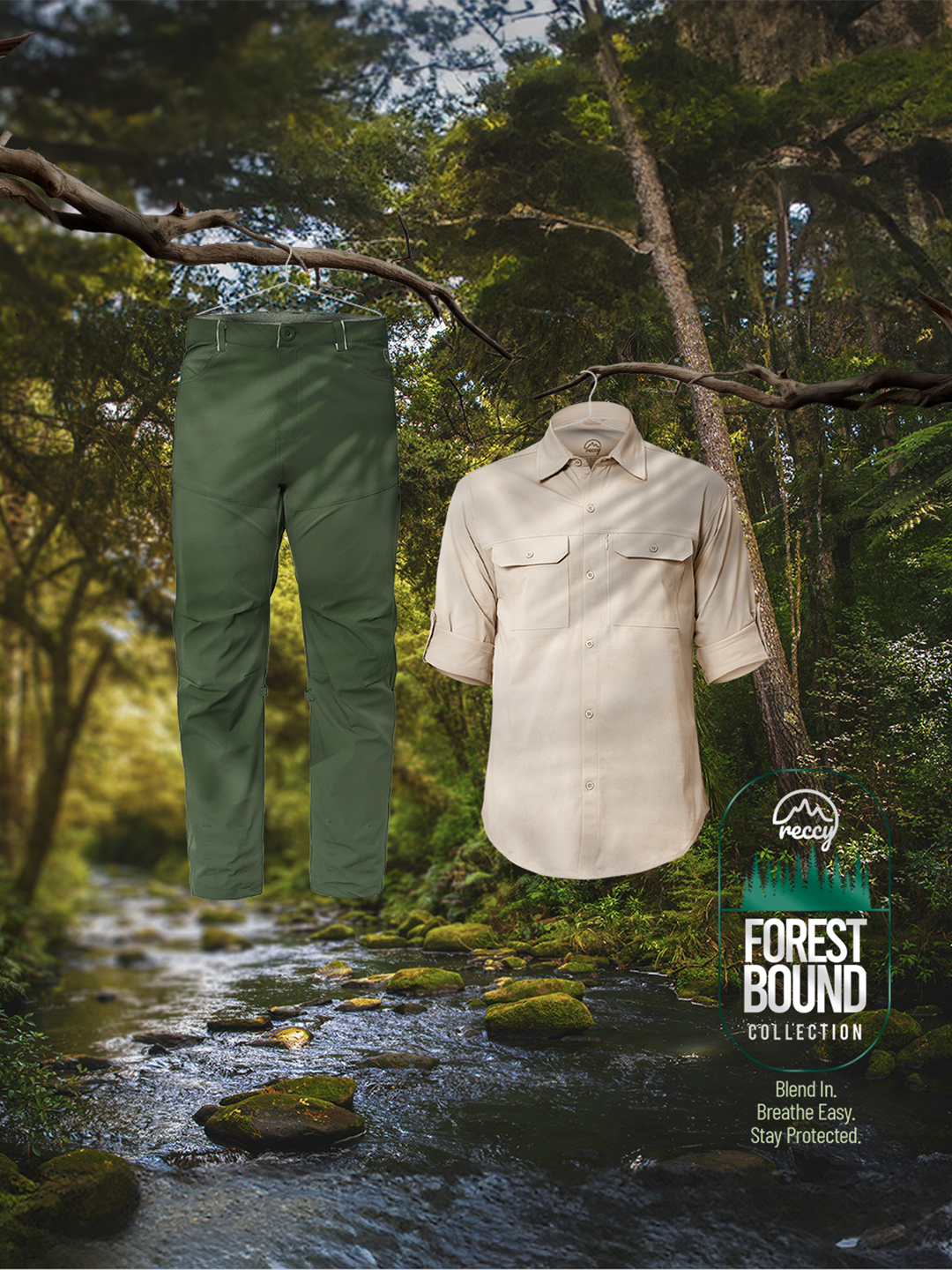 Nomadic Pants (Forest Green)+TechFlex Cargo Shirt (Atmosphere)