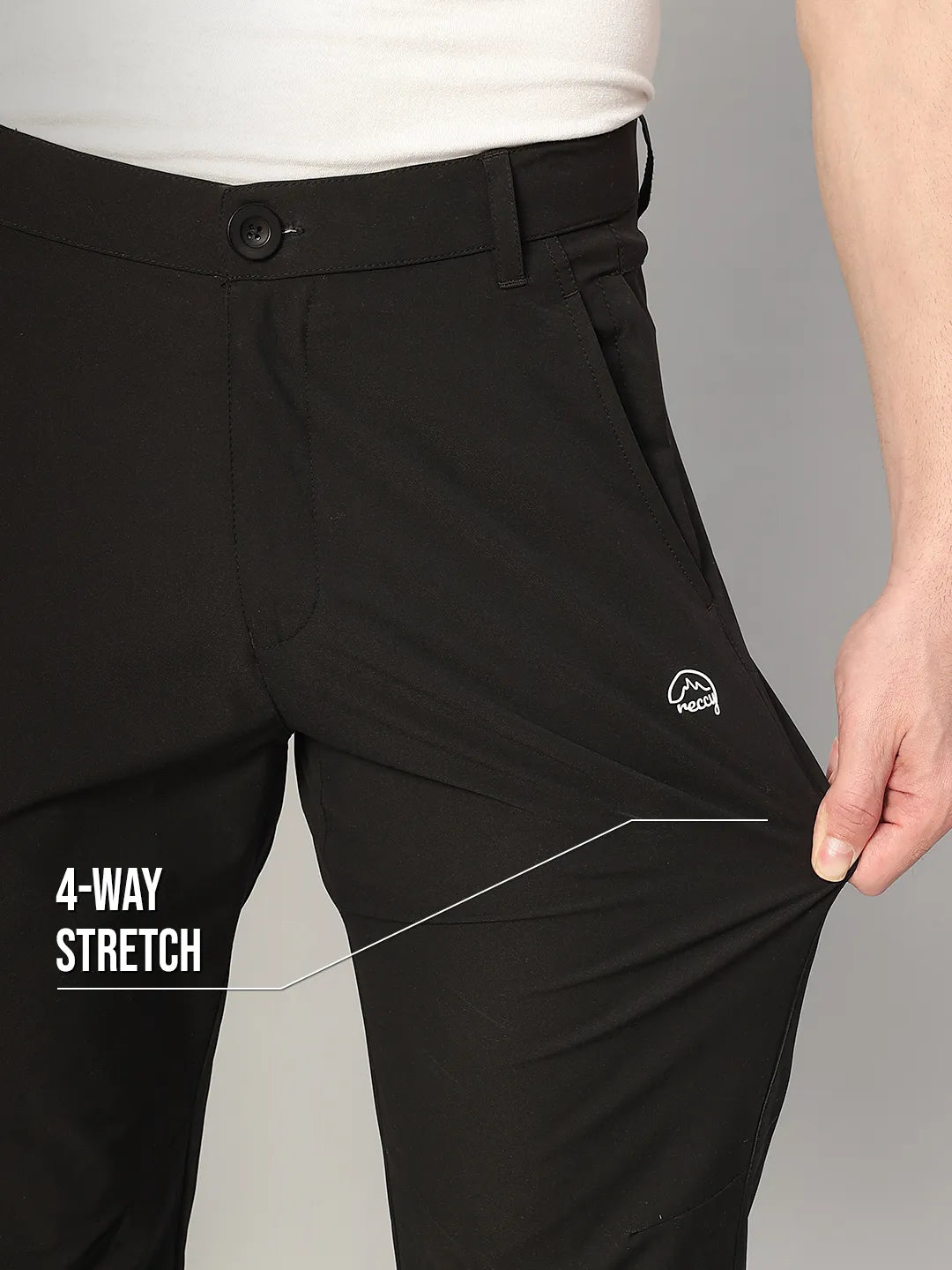 Stretchable | Black Quick Dry Pant for Men | Reccy