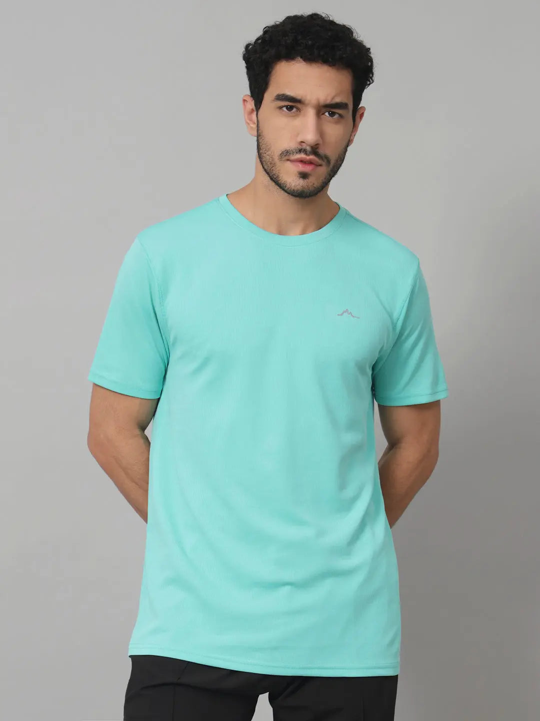 Sky Blue Color Half Sleeve Tshirt for Men