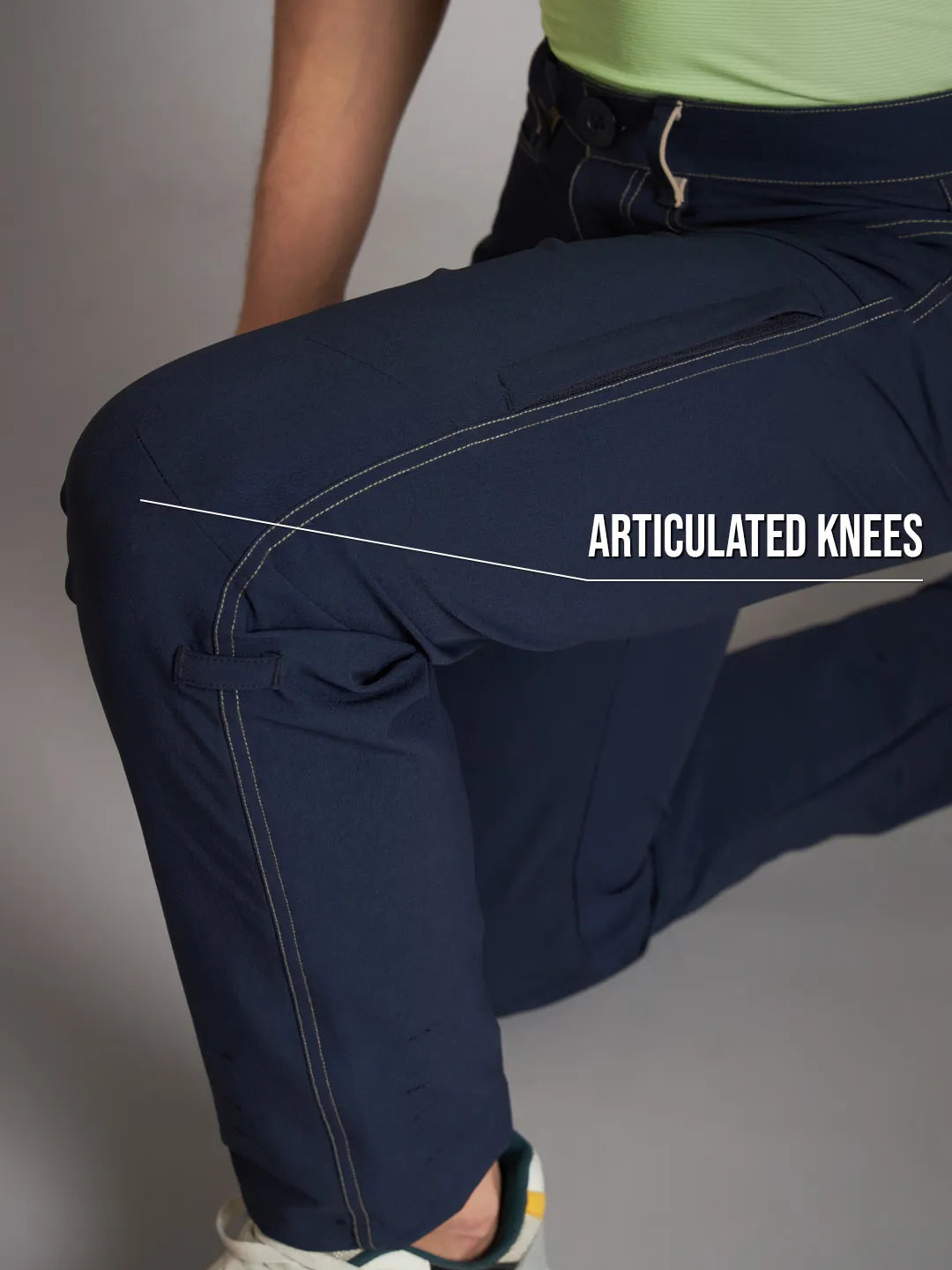 Articulated Knee | Adventure Blue Warm Trekking and Hiking Pants | Reccy