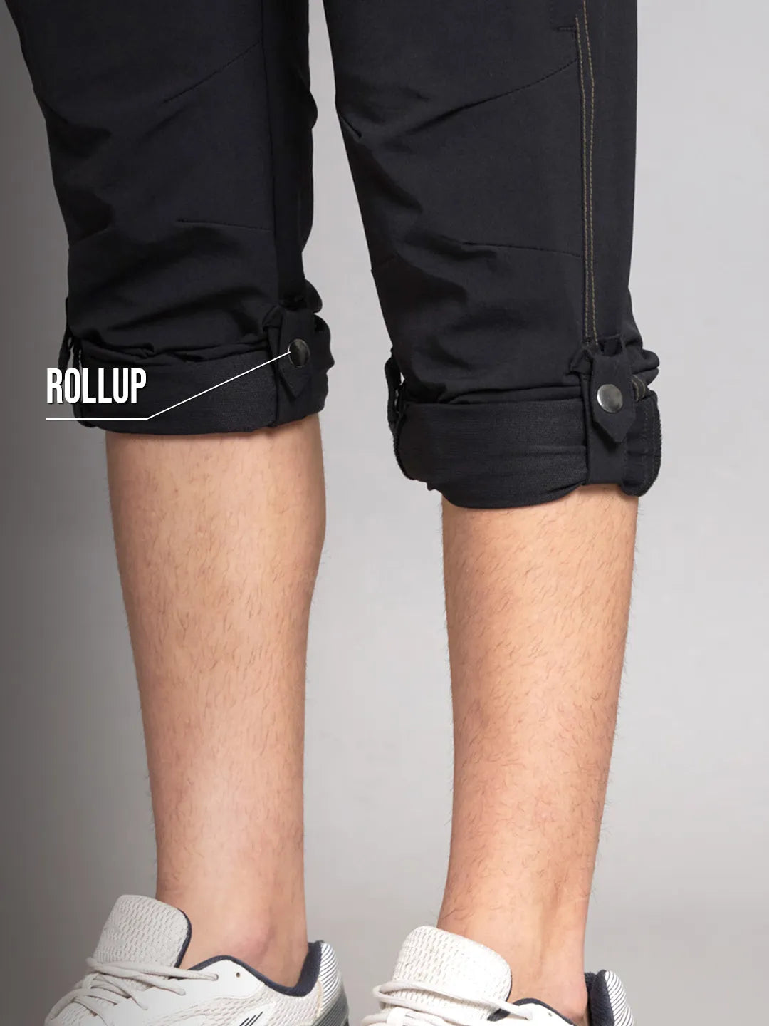 Rollup | Black Warm Trekking and Hiking Pants | Reccy