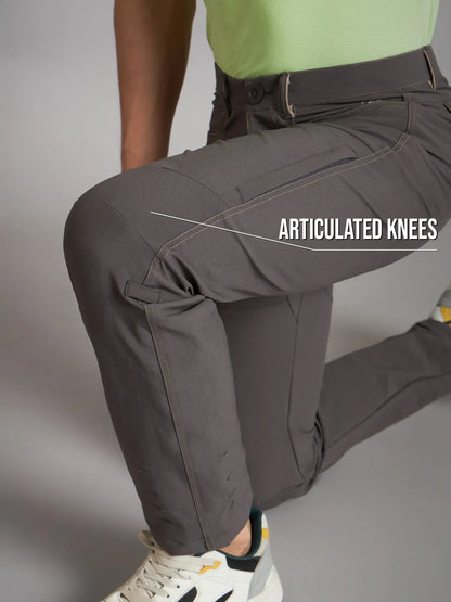 Articulated Knee | Mountain Gray Warm Trekking and Hiking Pants | Reccy