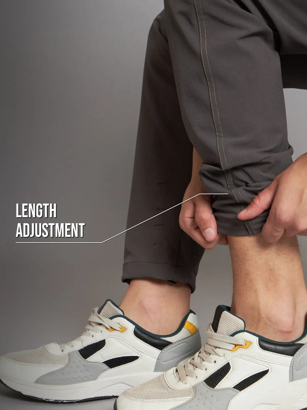 Length Adjustment | Mountain Gray Warm Trekking and Hiking Pants | Reccy