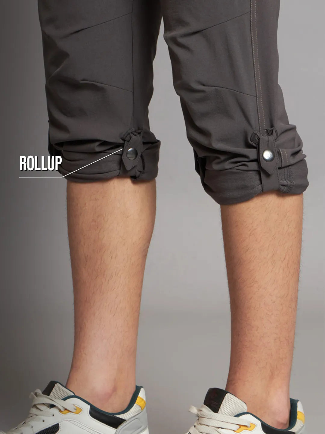 Rollup | Mountain Gray Warm Trekking and Hiking Pants | Reccy