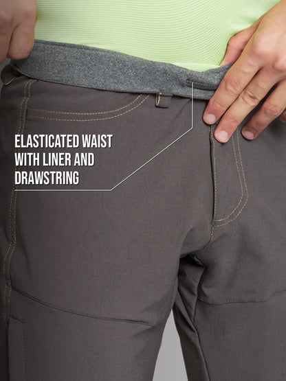 Elastic Waist | Mountain Gray Warm Trekking and Hiking Pants | Reccy