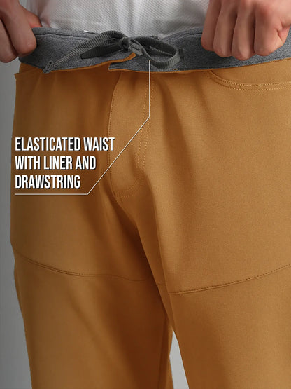 Elastic Waist | Trail Tan Warm Trekking and Hiking Pants | Reccy