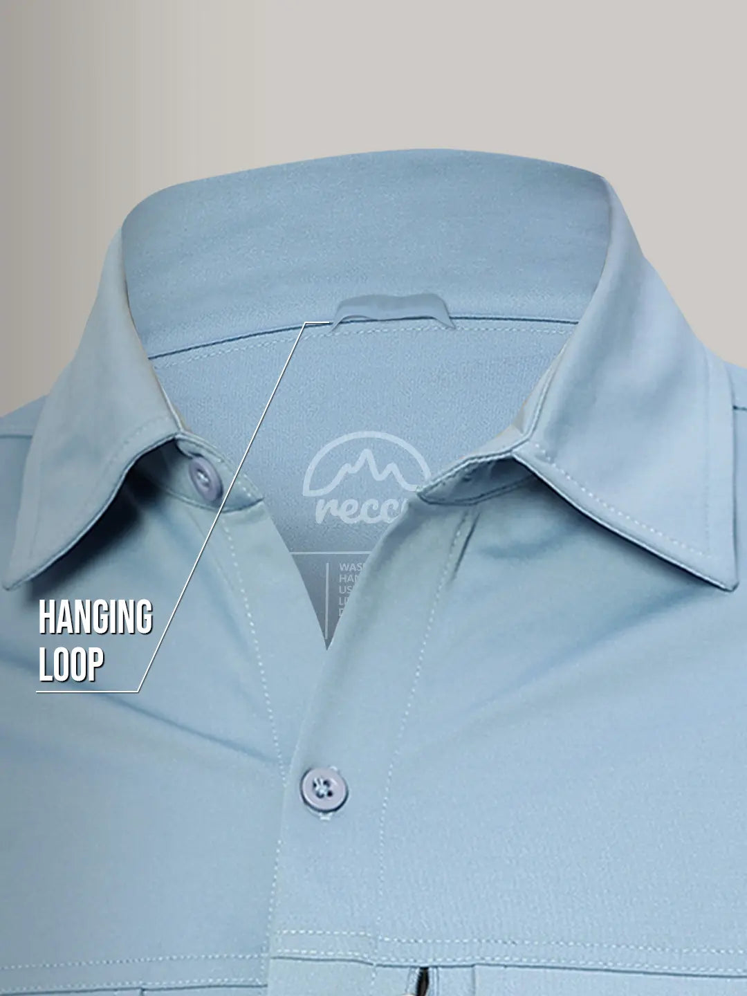 Hanging Loop Dusk Blue Cargo Shirt for Men - Reccy