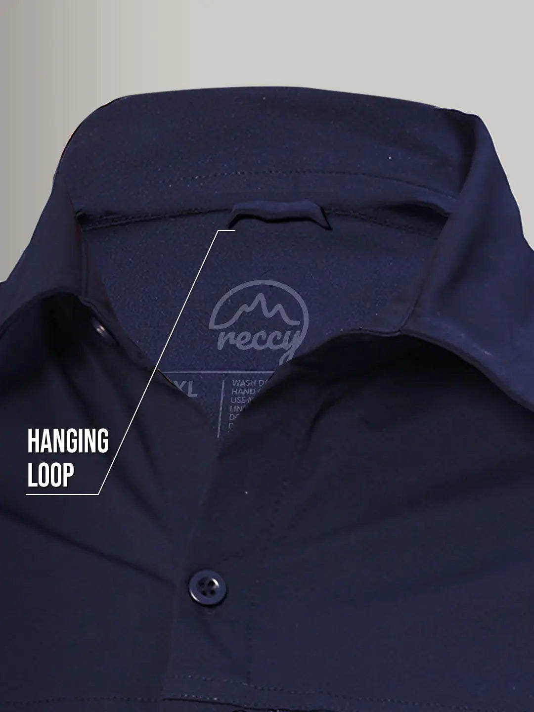 Hanging Loop Navy Cargo Shirt for Men - Reccy