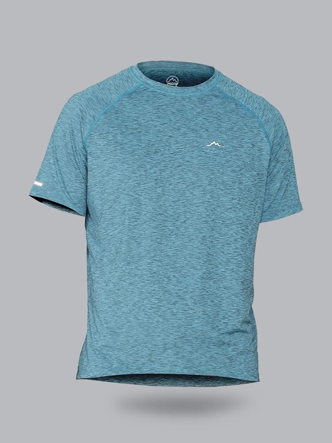 Mens Raglan Sleeve All Terrain Tshirt - Swedish Blue Melange Reccy