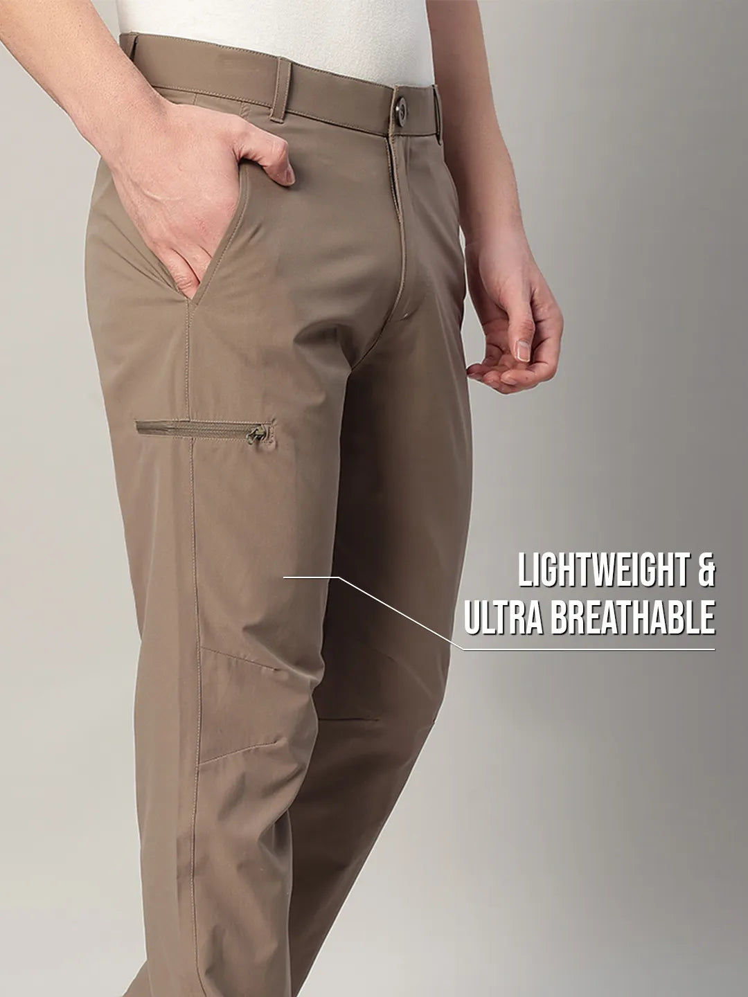 Breathable | Biege Quick Dry Pant for Men | Reccy