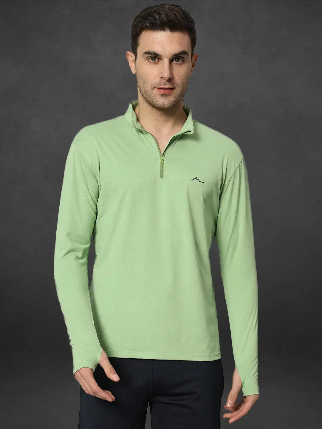 Men's Nomadic Full Sleeves T Shirt - Green Tea Reccy