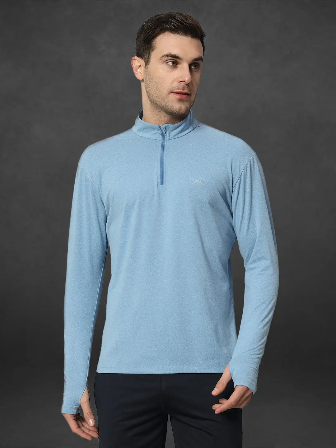 Men's Nomadic Full Sleeves T Shirt - Lichen Blue Reccy