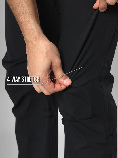 Stretchable feature of Black Mountain Trekking and Hiking Pant - Reccy