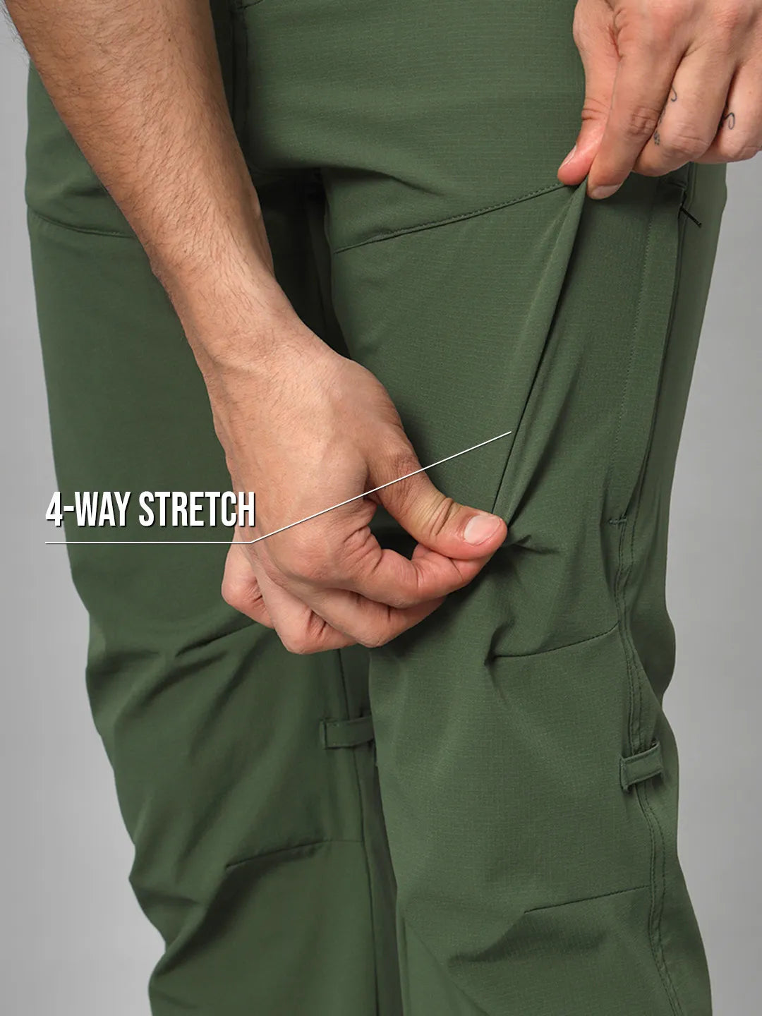 Stretchable feature of Green Mountain Trekking and Hiking Pant - Reccy