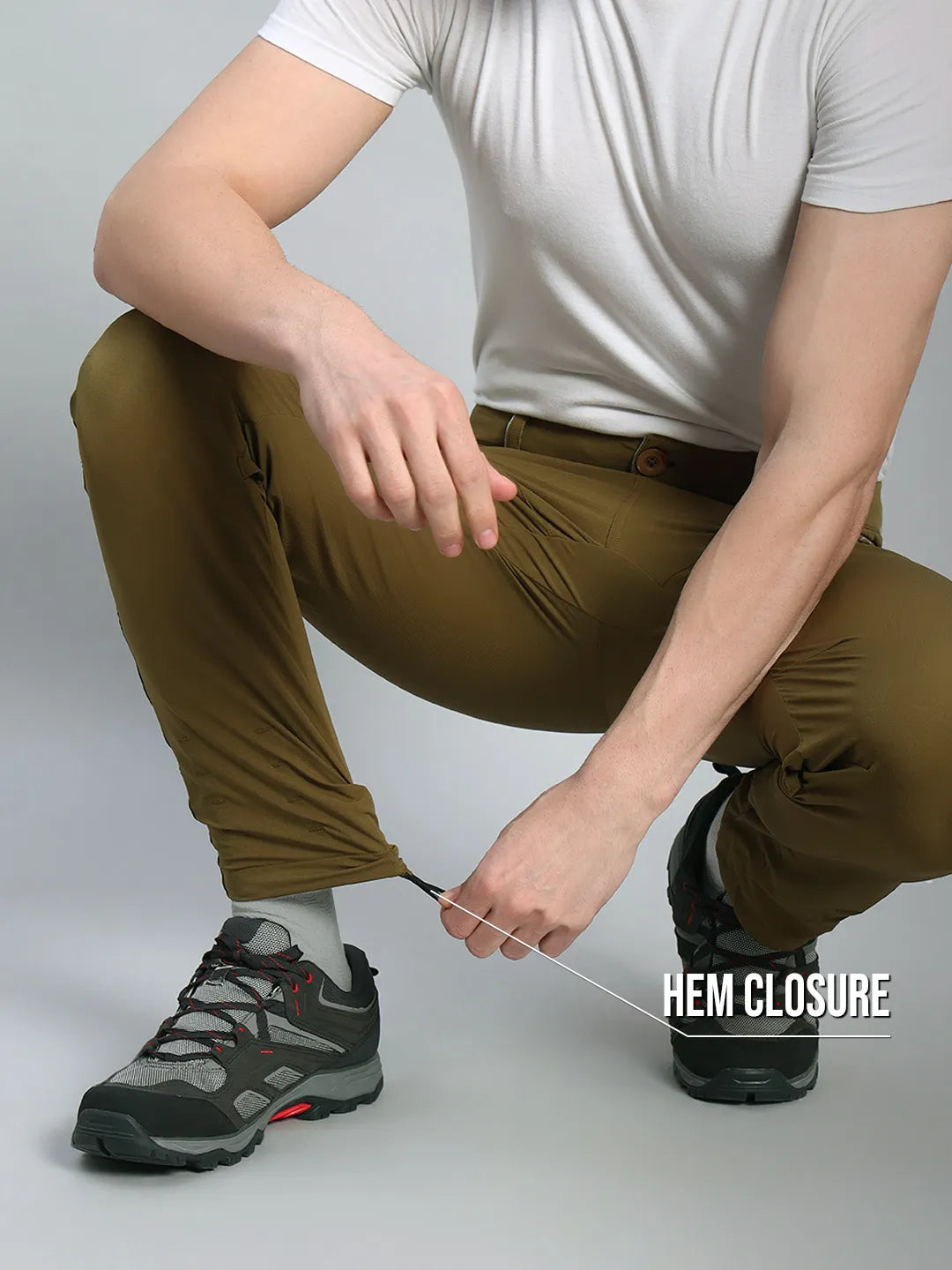 Hem Closure | Olive Mountain Trekking and Hiking Pant | Reccy