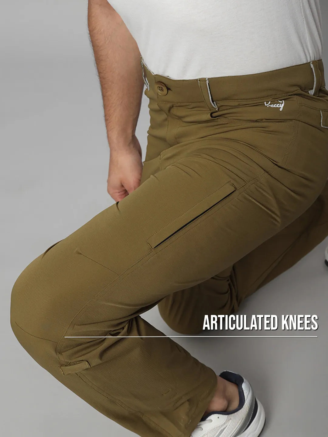 Articulated Knee | Olive Mountain Trekking and Hiking Pant | Reccy