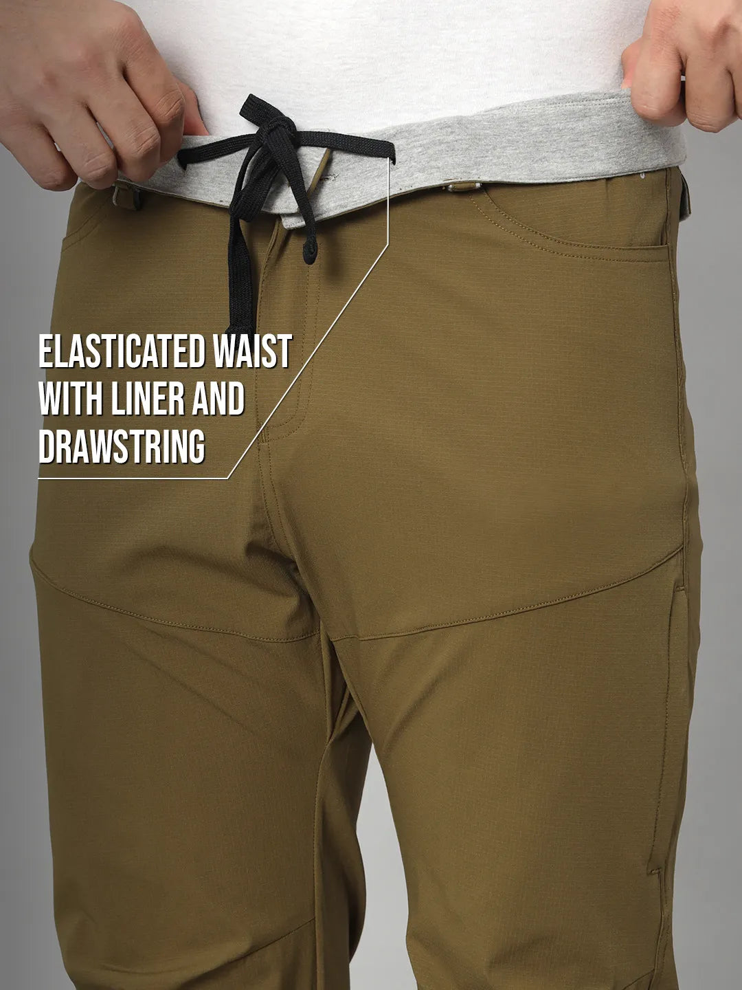 Elastic of Olive Mountain Trekking and Hiking Pant - Reccy