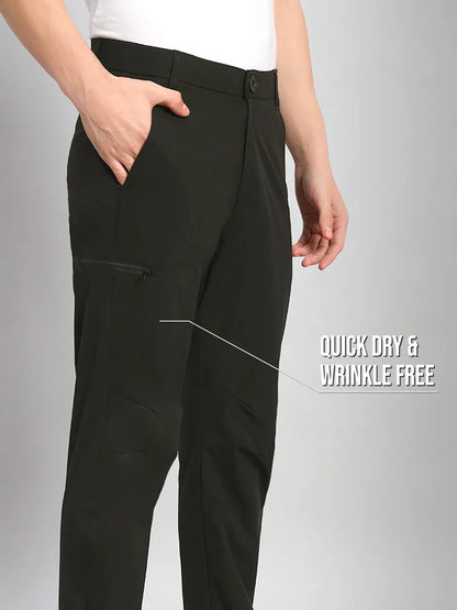 Wrinkle Free | Black Quick Dry Pant for Men | Reccy