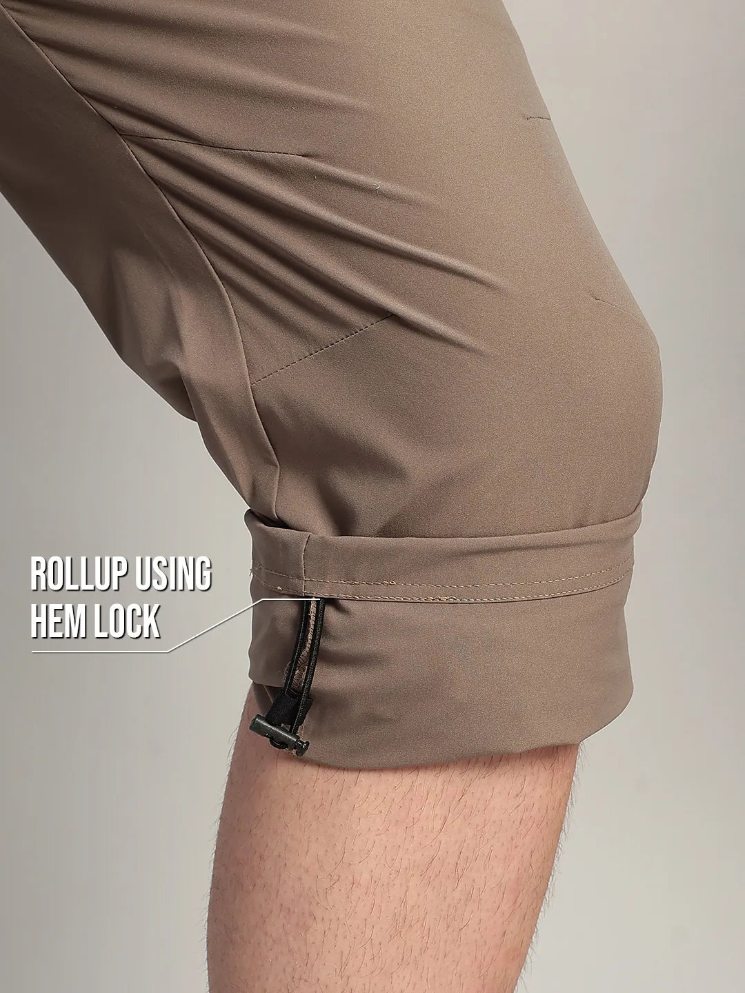 Rollup | Biege Quick Dry Pant for Men | Reccy