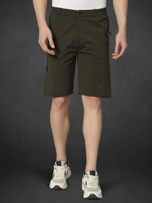 Olive Khaki Color Shorts for Men