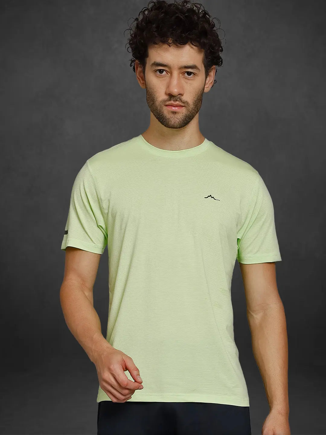 Lime Color Half Sleeve Tshirt for Men