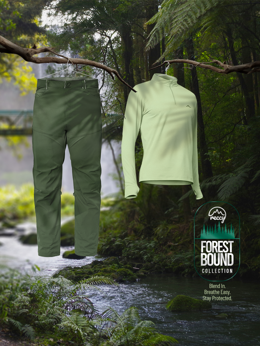 Nomadic Pants (Forest Green)+Baselayer (Green Tea)